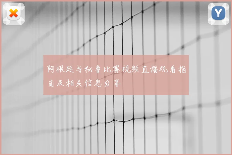 阿根廷与秘鲁比赛视频直播观看指南及相关信息分享